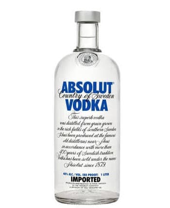 ABSOLUTE VODKA 1LTR