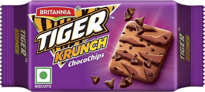 BRITANNIA TIGER KRUNCH CHOCO CHIPS BISCUIT 28GM